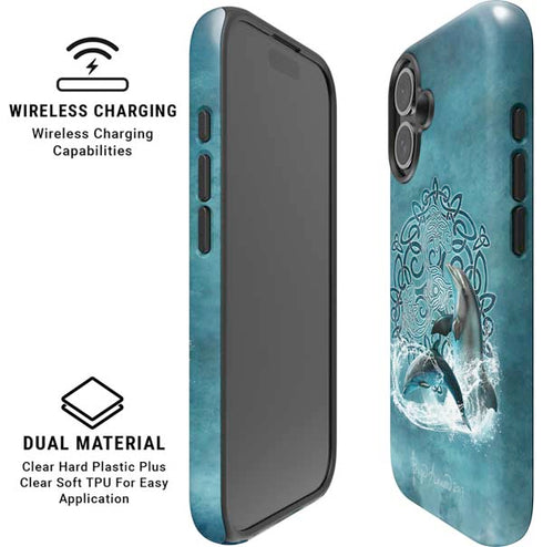 Celtic Dolphin by Brigid Ashwood iPhone 16 Plus Magsafe Impact Case